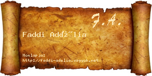 Faddi Adélia névjegykártya